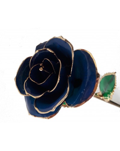 Rose en or 24k bleue